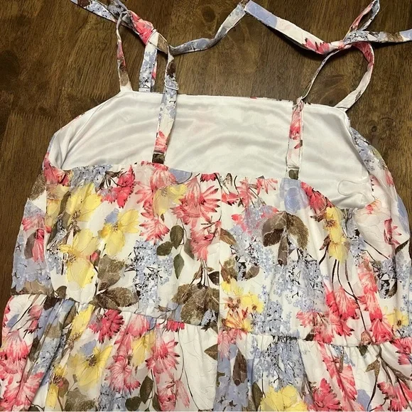 NWT Lane Bryant Colorful Floral Tiered Maxi Dress Size 14 Women’s - Picture 7 of 11